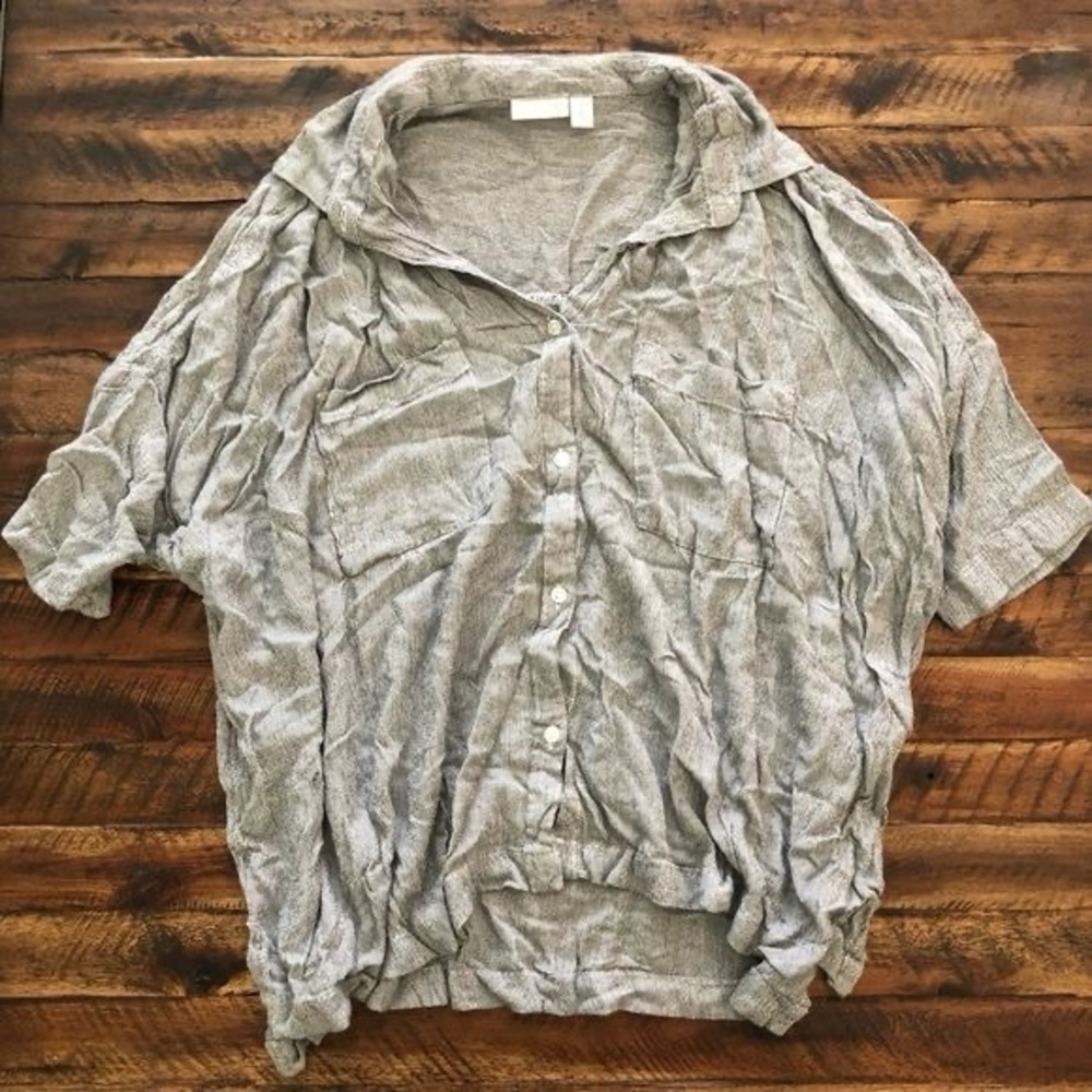 Nordstrom BP Gauze Short Sleeve Button Down